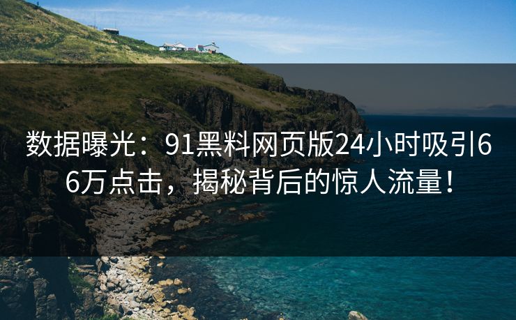 数据曝光：91黑料网页版24小时吸引66万点击，揭秘背后的惊人流量！