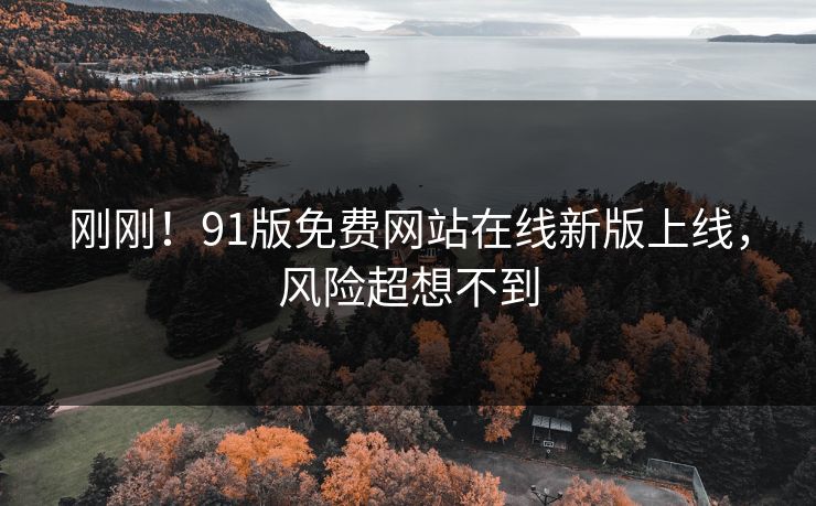 刚刚！91版免费网站在线新版上线，风险超想不到