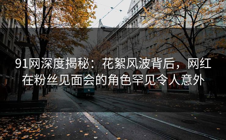 91网深度揭秘：花絮风波背后，网红在粉丝见面会的角色罕见令人意外